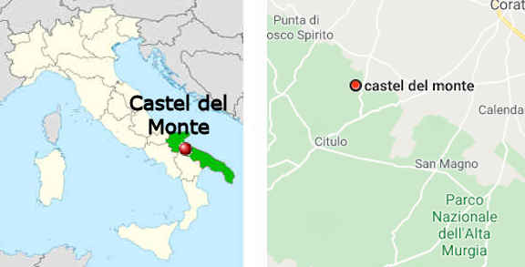Straenkarte online vom Castel del Monte
