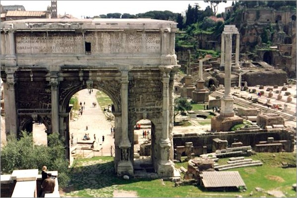 Rom - Triumphbogen des Kaisers Septimius Severus im Forum Romanum