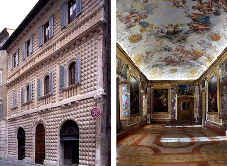 Der Palazzo dei Diamenti - Einer der Sle im Palazzo Buonaccorsi