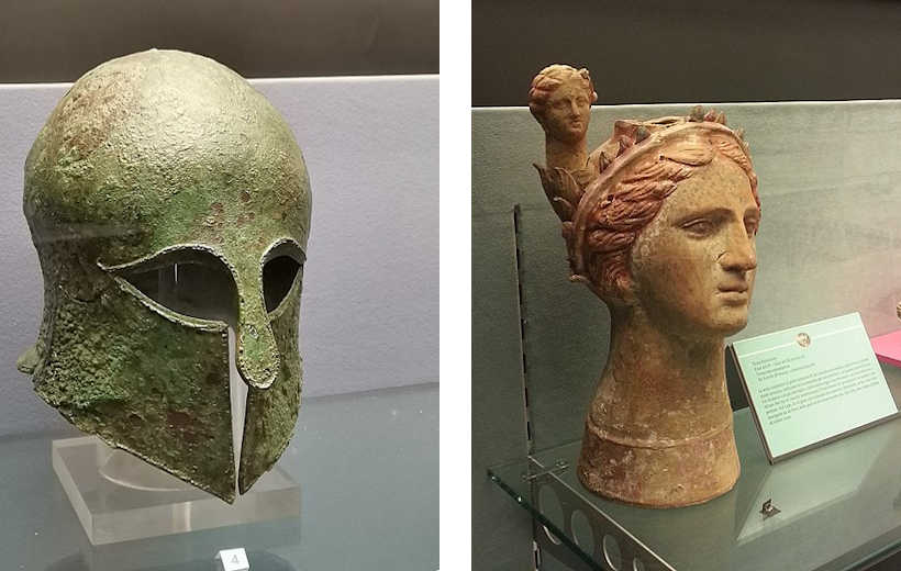 Ausstellungsstcke im Archologischen Museum von Melfi