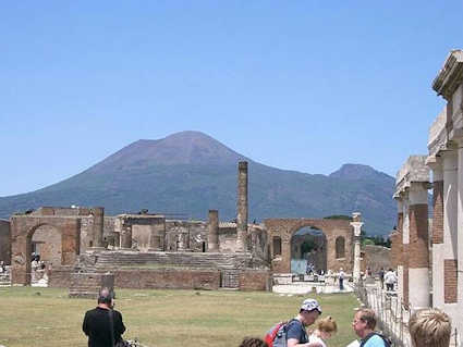 In den Ausgrabungssttten von Pompeji