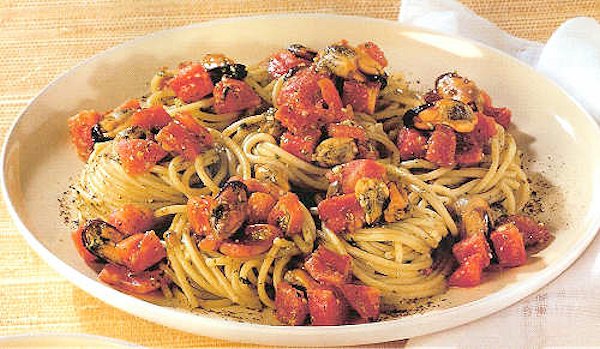 Italienisches Rezept: Spaghetti mit Miesmuscheln