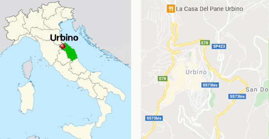 Stadtplan online von Urbino (Marken)