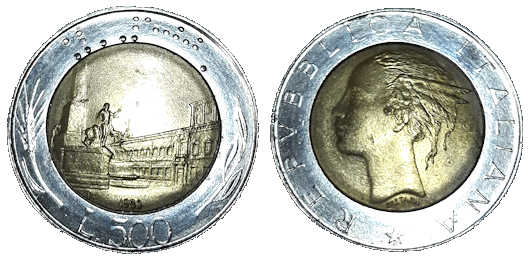 500-Lire-Münze