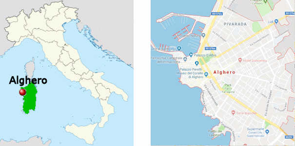 Stadtplan online von Alghero