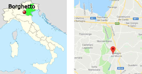 Straßenkarte online von Valeggio sul Mincio und Umgebung