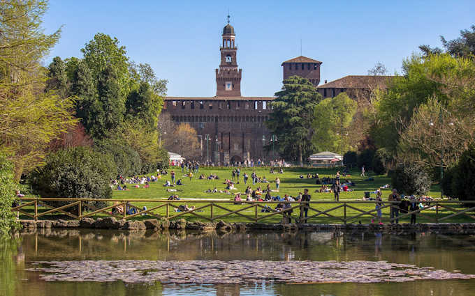 Das Castello Sforzesco in Mailand