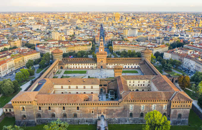 Das Castello Sforzesco in Mailand