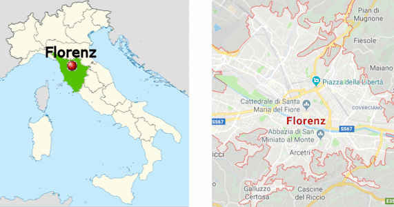Stadtplan online von Florenz