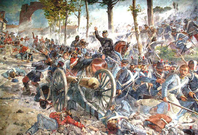 Die Schlacht am Fluss Volturno (1860)