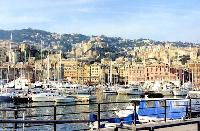 Genua - vom Hafen aus gesehen