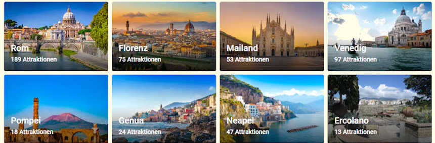 Besichtigungen, Touren und Aktivitäten in Italien