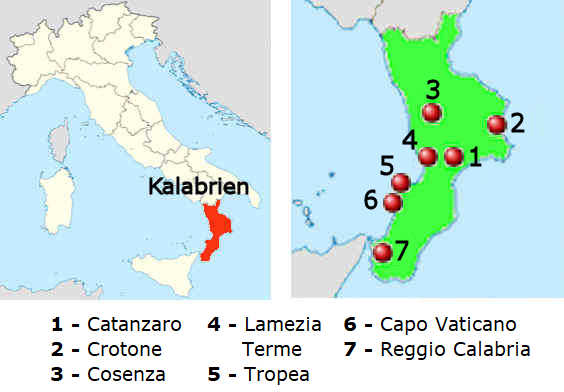 Straenkarte online von Kalabrien