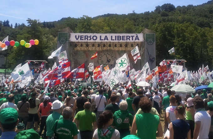 Demonstration der lega Nord