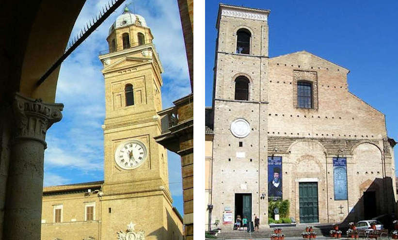 Der Uhrtturm von Macerata - Der Dom von Macerata