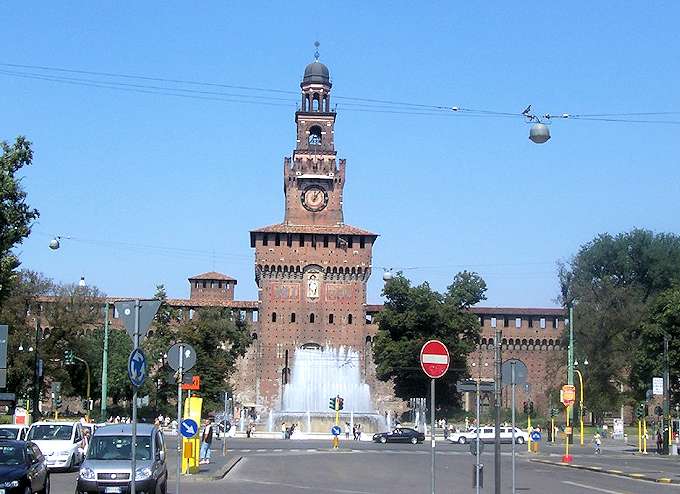 Das Castello Sforzesco in Mailand