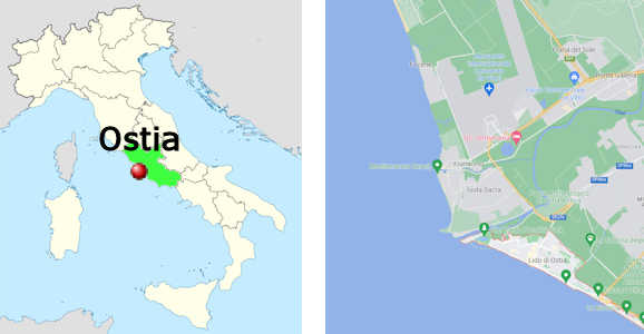 Ostia - Stadtplan online