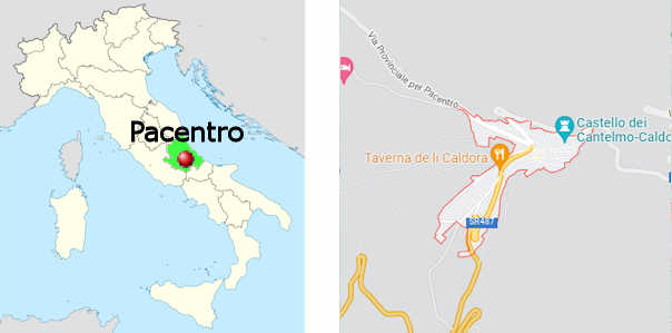 Stadtplan online von Pacentro (Abruzzen)