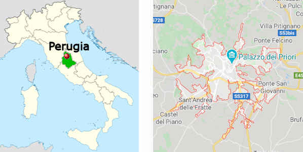 Stadtplan online von Perugia