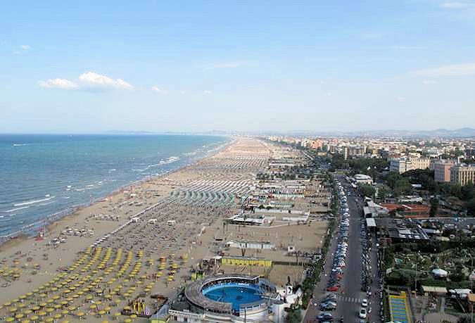 Der Strand von Rimini