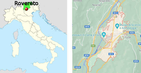 Stadtplan online von Rovereto