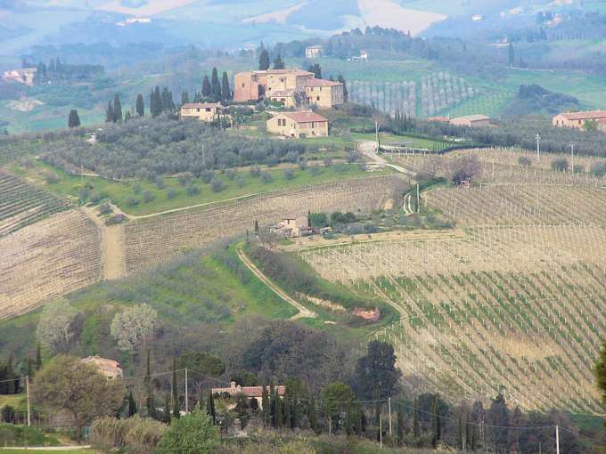 Die Hgellandschaft um San Gimignano