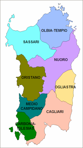 Sardinien: Provinzen