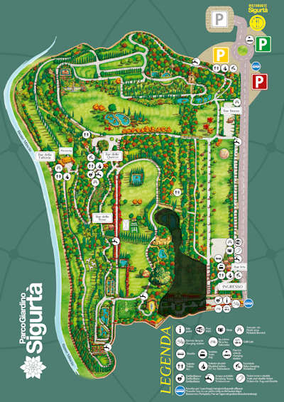 Der Plan des Parks Sigurt