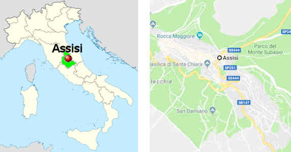 Stadtplan online von Assisi