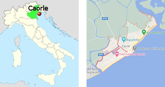 Stadtplan online von Caorle