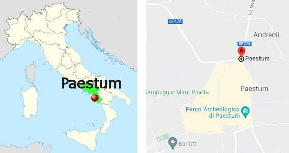 Stadtplan online von Paestum