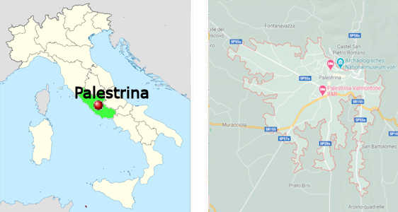 Palestrina - Stadtplan online