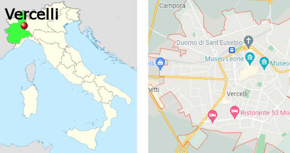 Stadtplan online von Vercelli