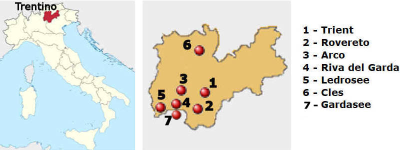 Straenkarte online vom Trentino