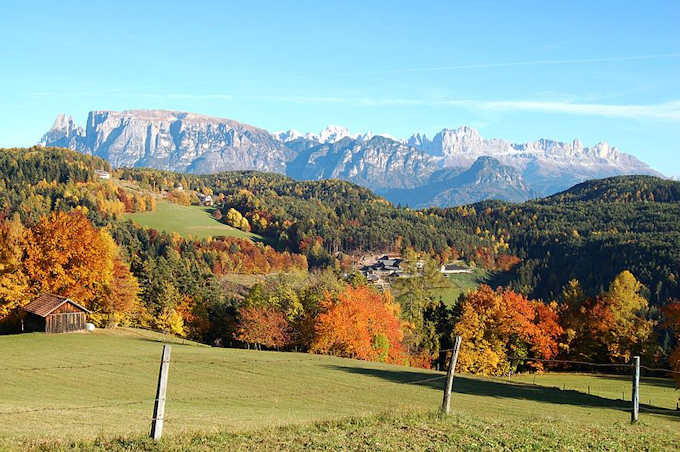 Die Gebirgslandschaft bei Ritten (Sdtirol)