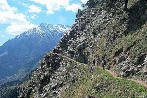 Am Fellauer Felsenweg oberhalb von Meran