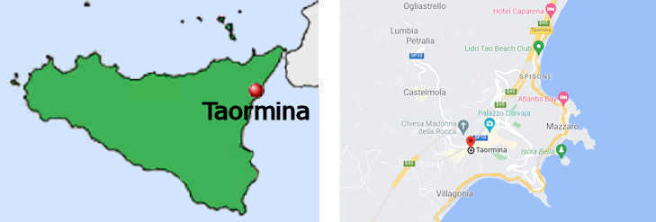Stadtplan online von Taormina
