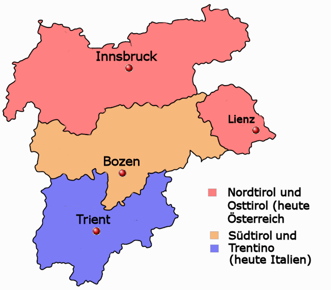 Die historische Region Tirol