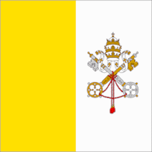 Flagge und Wappen der Vatikanstadt