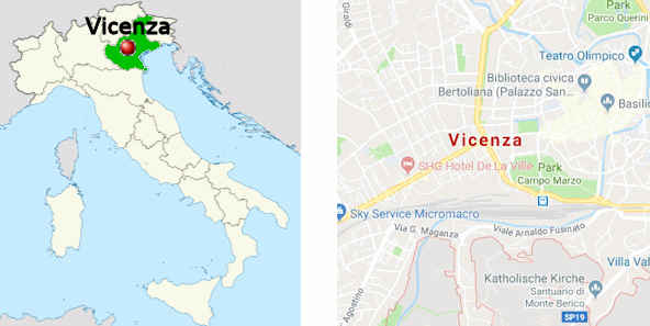 Stadtplan online von Vicenza